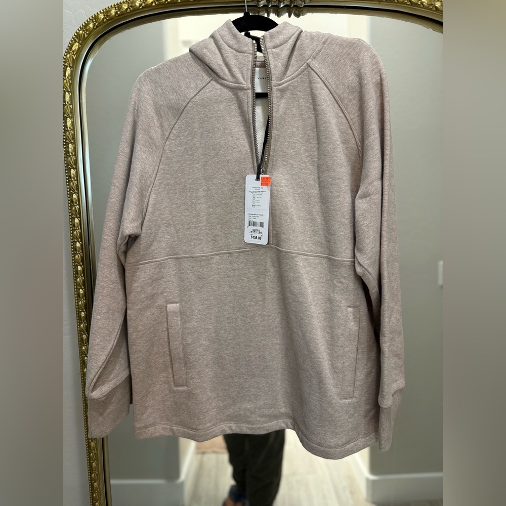 NWT VARLEY Stirling half zip hoodie